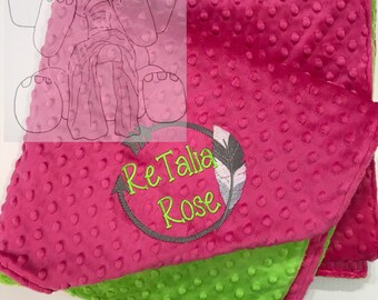 Coral and Snow Personalized Minky Blanket,Custom Minky Blanket,Personalized Baby Blanket,BabyGirl Blanket,New baby,Security Blanket,Keepsake