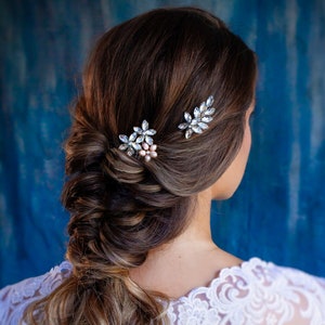 Wedding crystal hair comb Silver bride hair comb Rhinestone bridal headpiece Bridesmaid hair pin Gold crystal leaf hair pin Bridal hair comb