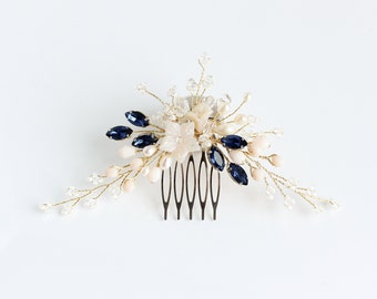Bridal Wedding Flower Crystal Rhinestone Headband Hair Clip Comb Pin Diamante JP