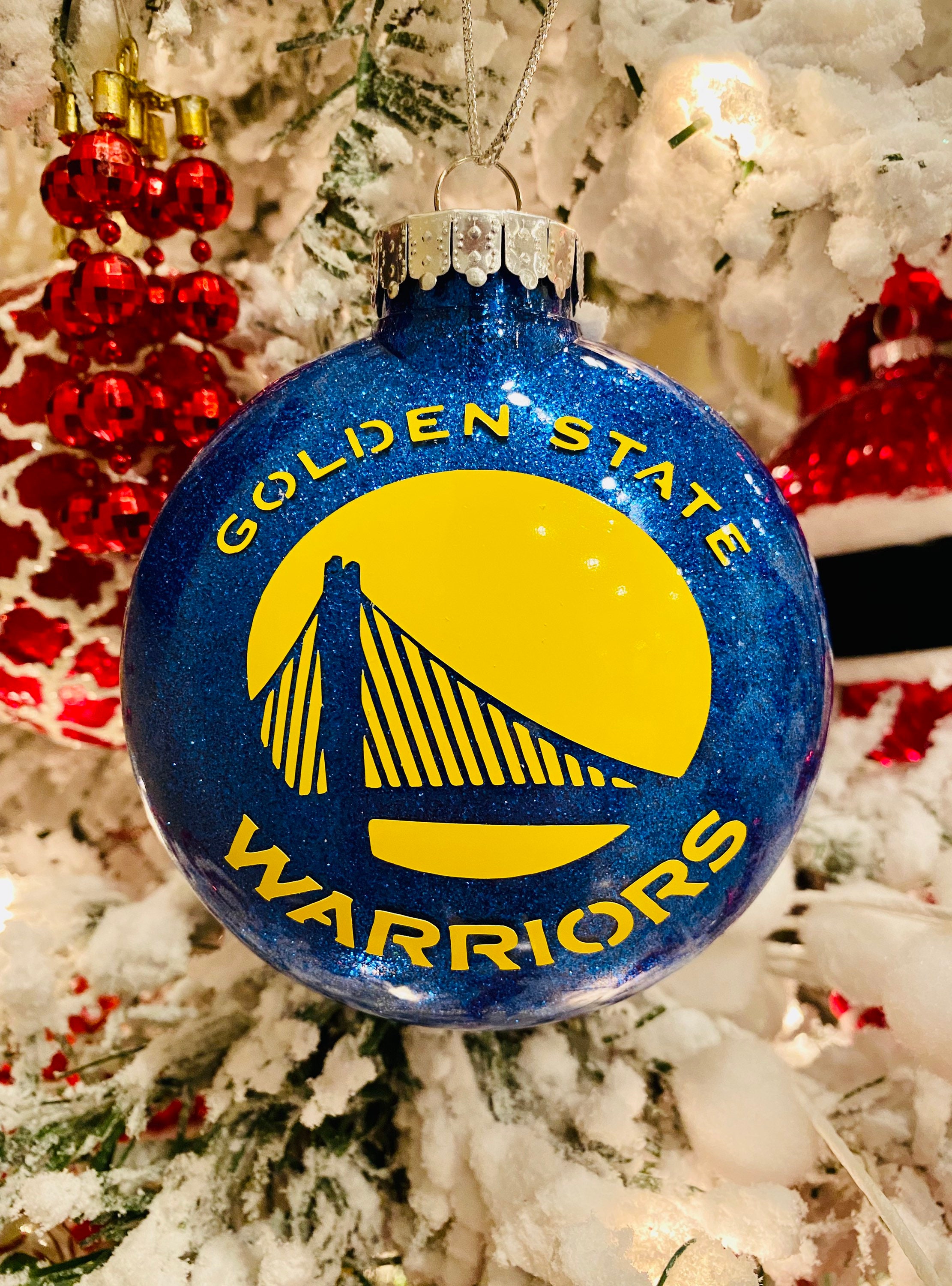 Golden State Warriors Inspired Christmas Ornament Etsy