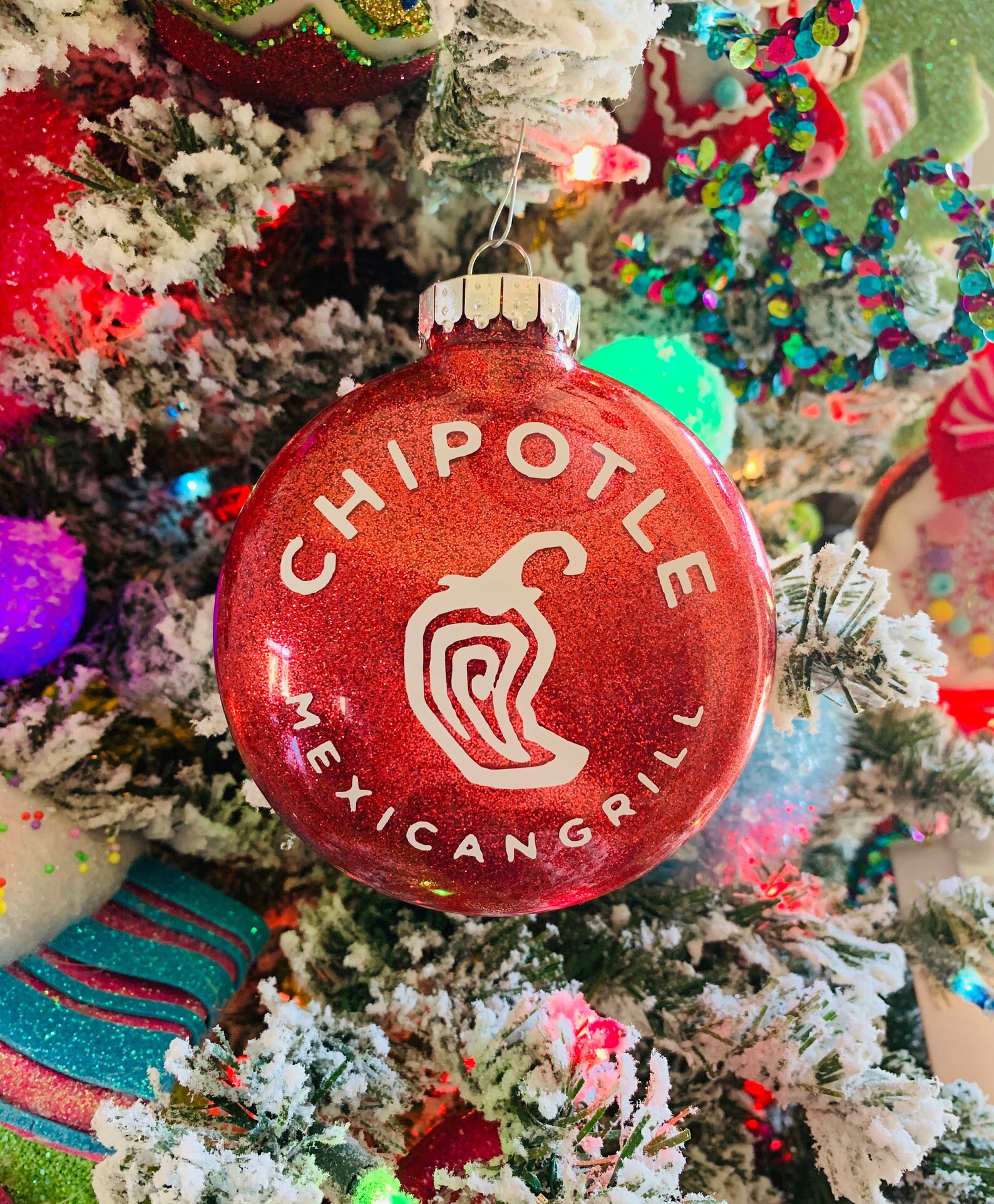 Chipotle Inspired Christmas Ornament Novelty Chipotle Etsy