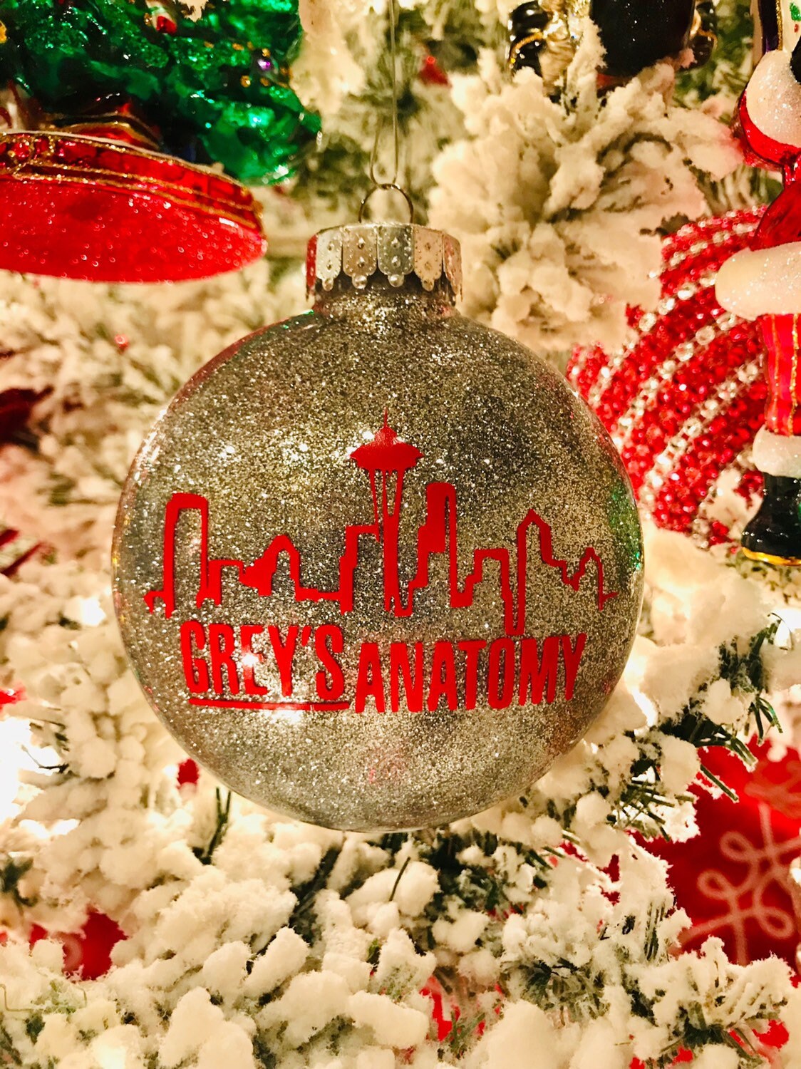 Greys Anatomy Inspired Christmas Ornament Greys Anatomy Etsy