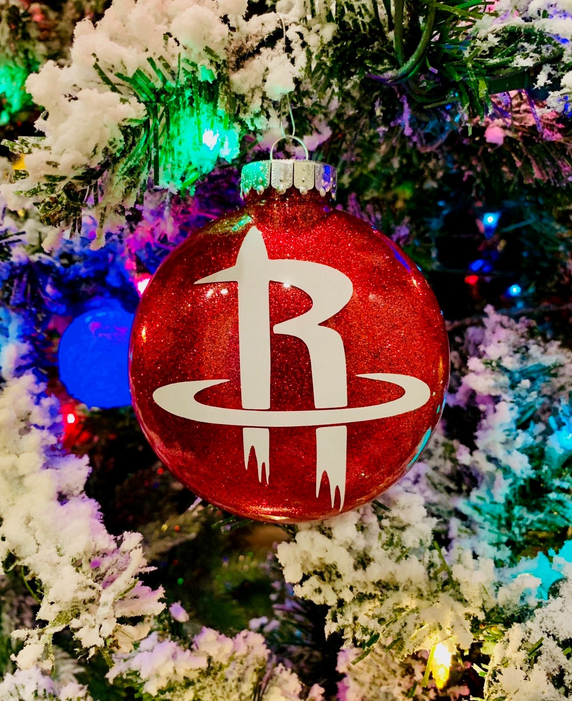 Houston Rockets Inspired Christmas Ornament, Houston Rockets Inspired  Ornament