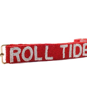 Gameday purse strap - sequin and beaded bag strap - stadium bag strap - ready to ship - strap only - game day gear - beaded purse strap