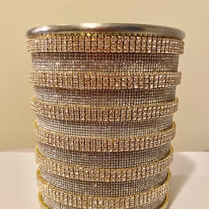 Rhinestone Crystal And Stainless Steel Kitchen Utensil Holder