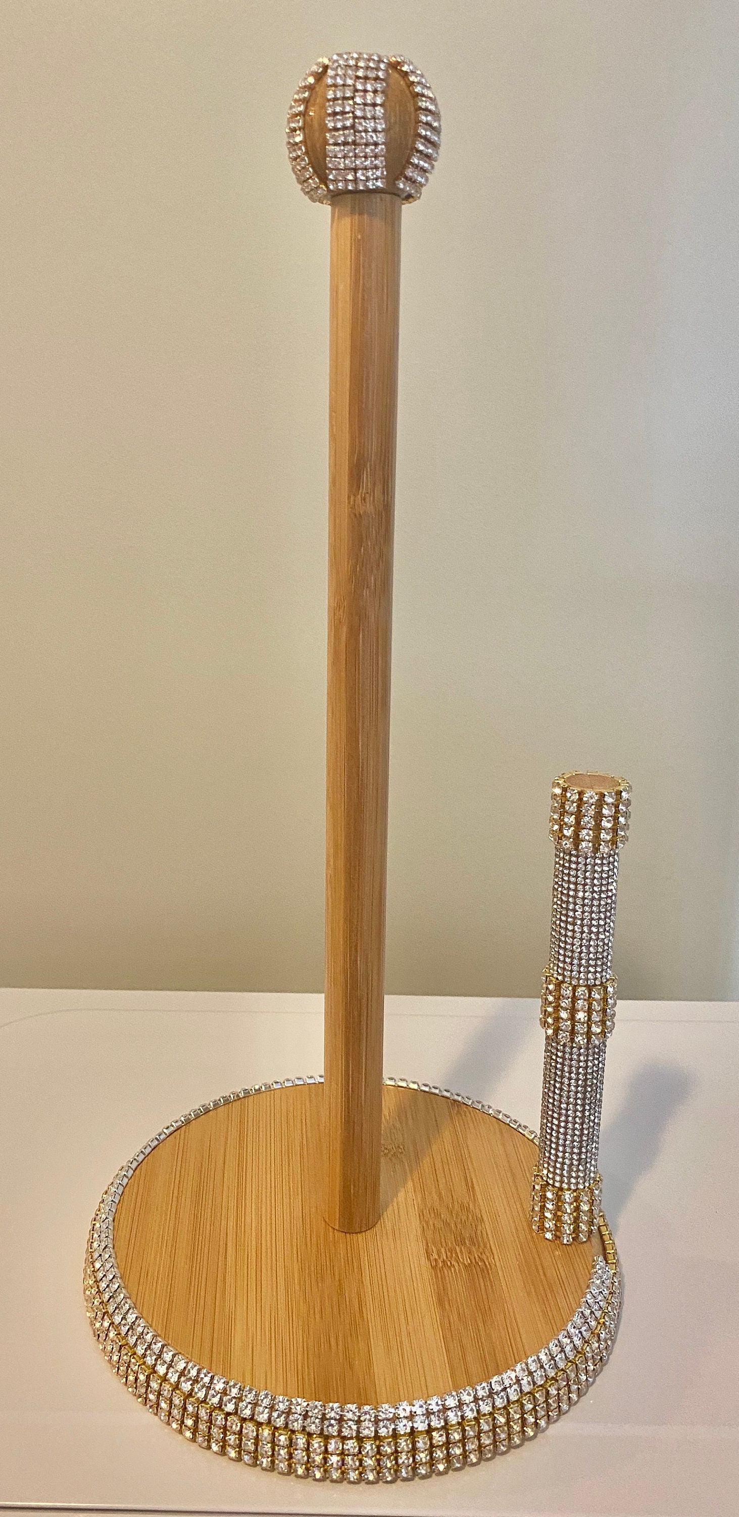 Rhinestone Crystal Paper Towel Holder With Napkin Holder Etsy