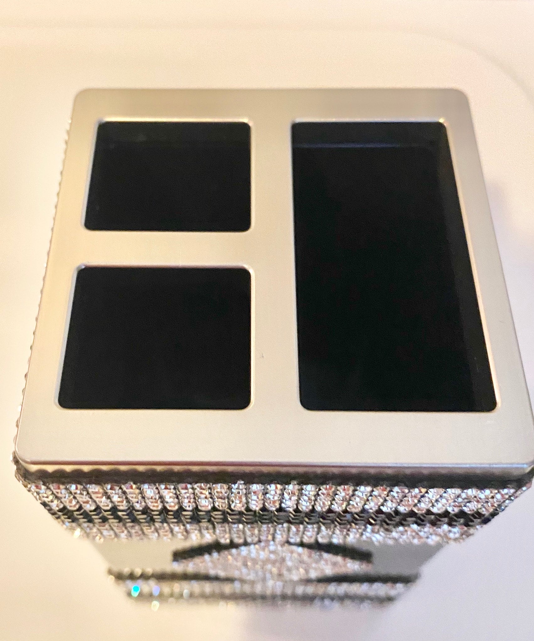 Rhinestone Crystal Silver and Black Bathroom Accessories Etsy