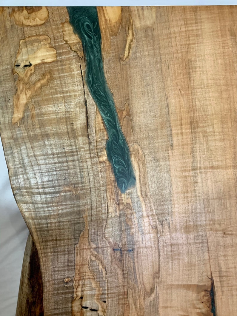 Live Edge Ambrosia Maple Coffee Table Top Etsy