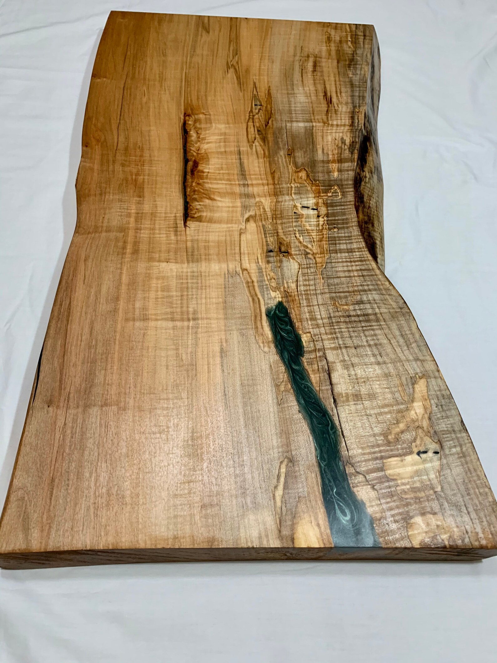 Live Edge Ambrosia Maple Coffee Table Top Etsy
