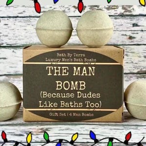 Regalo para él: Bombas de baño (Set de 4 bombas para hombre, aroma a sándalo) imagen 13