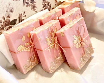 Pink Soap Favors: Personalized Baby Shower Decoration, Hemp Ribbon (60)
