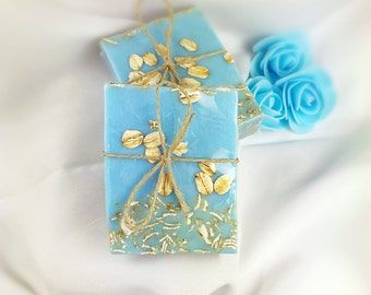 2 Ounce Milk & Honey Blue Soap Sample