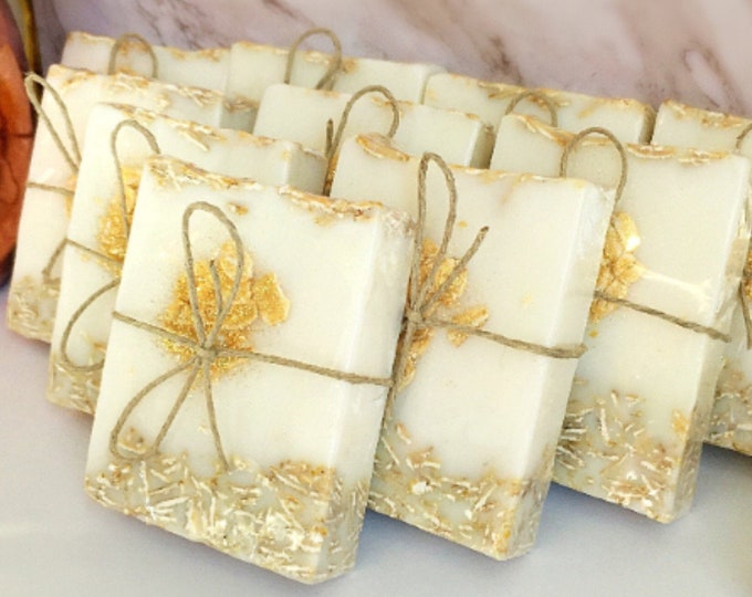 Featured listing image: 10 Wedding Favors For Guests / Bridal Shower Favors / Wedding Decor / Gold Party Favors / Soap Favors