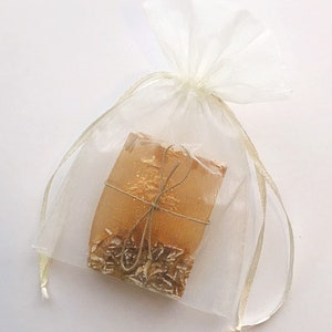 10 Ivory Organza Bags For Soap Favors / 4x6 Inches image 5