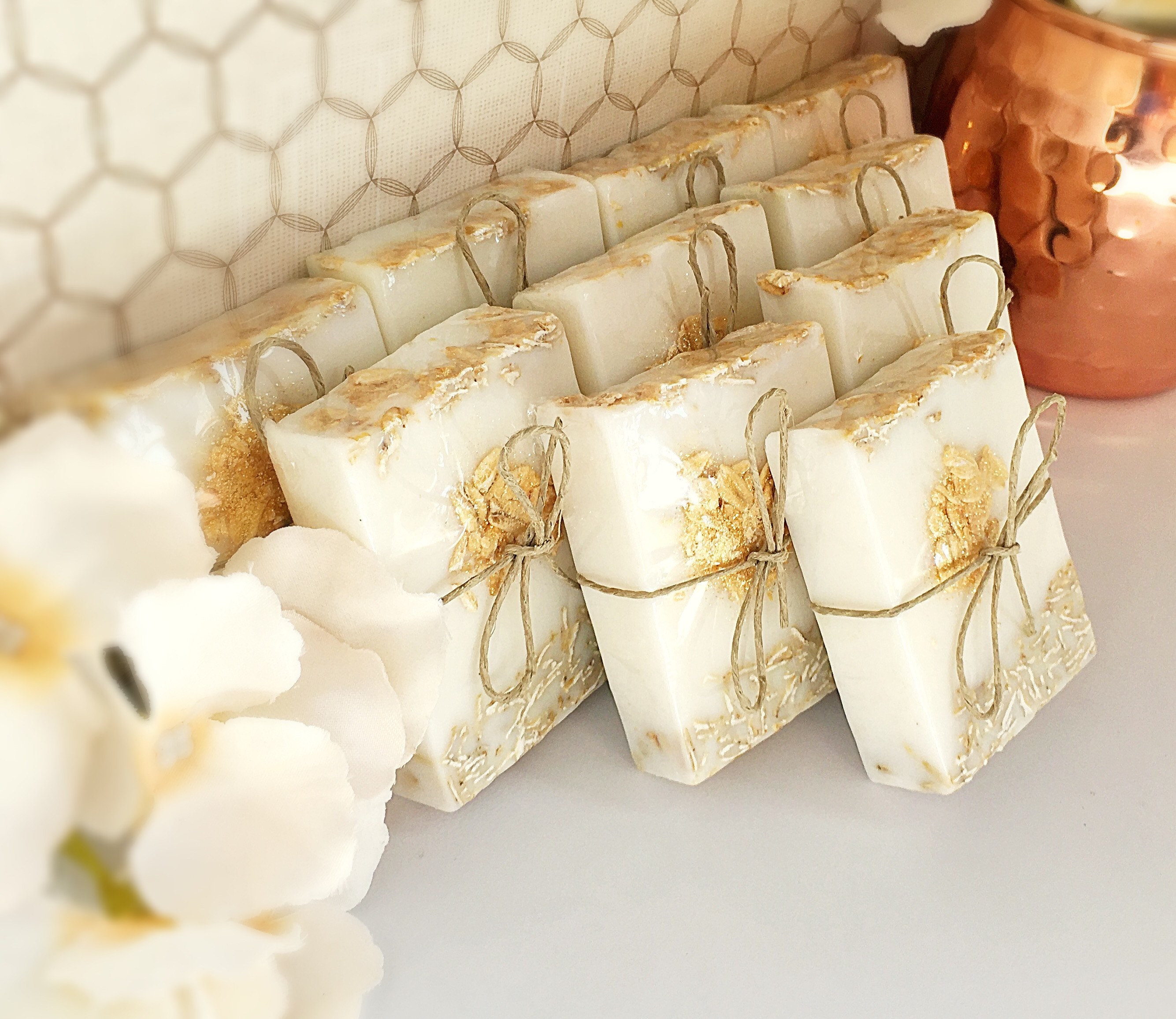 60 Bridal Shower Favors For Guests Gold Glitter Soap Favors