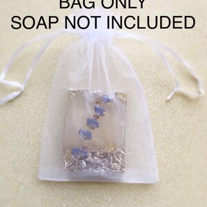10 Ivory Organza Bags For Soap Favors / 4x6 Inches image 4