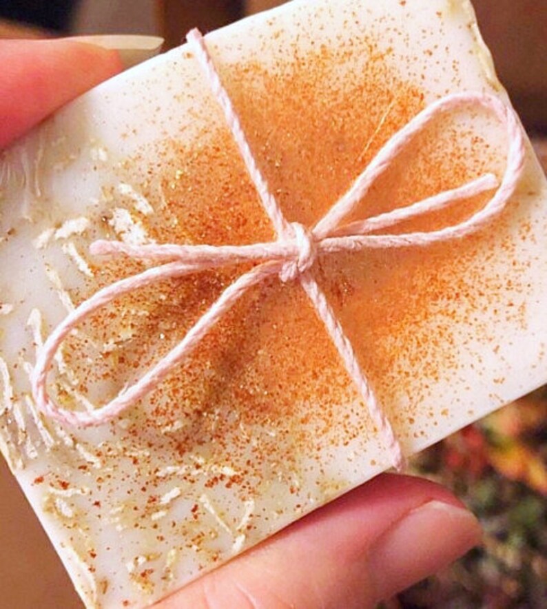 5 Gifts for Her / Rose Gold Glitter Soap Favors / Girl Shower Etsy