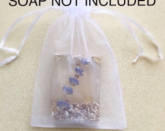 10 White Organza Bags For Soap Favors / 4x6 Inches