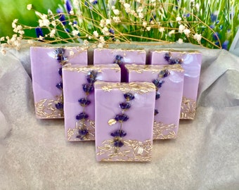 10 Lavender Soap Wedding Favors / Bridal Shower Favors