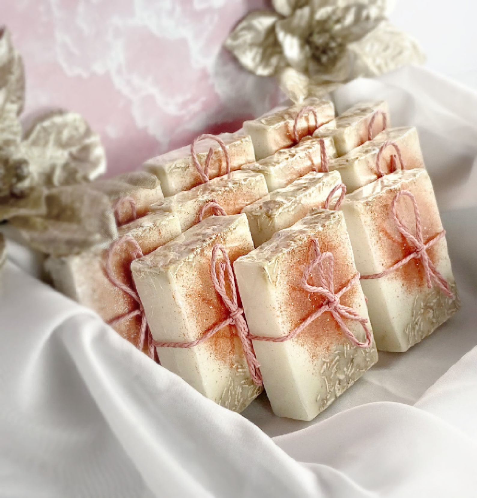 5 Gifts for Her / Rose Gold Glitter Soap Favors / Girl Shower Etsy