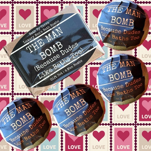 Fathers Day Gift For Men / Gift For Him / Bath Bombs For Men / Unique Gifts For Men / Boyfriend Gift / Husband Gift /