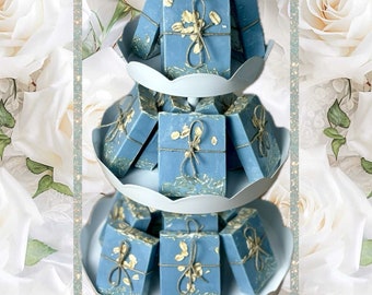 Recuerdos de jabón Something Blue: decoración para despedidas de soltera y baby shower