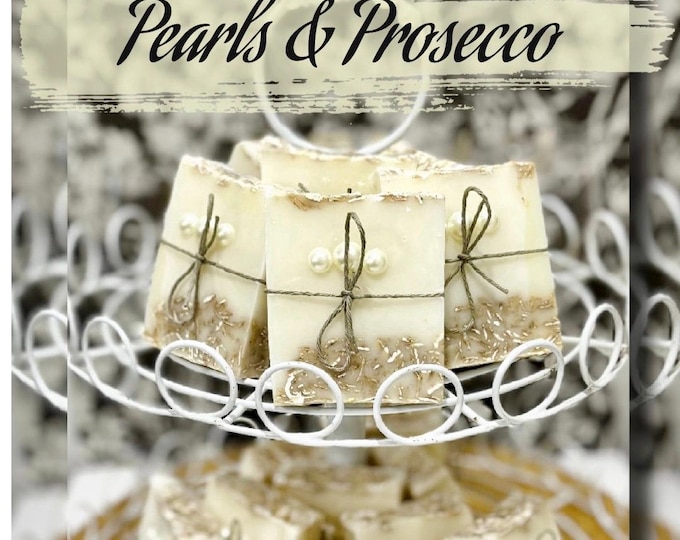 Featured listing image: 10 Pearls & Prosecco Bridal Shower Favors /  Soap Party Favors / Wedding Favors For Guests