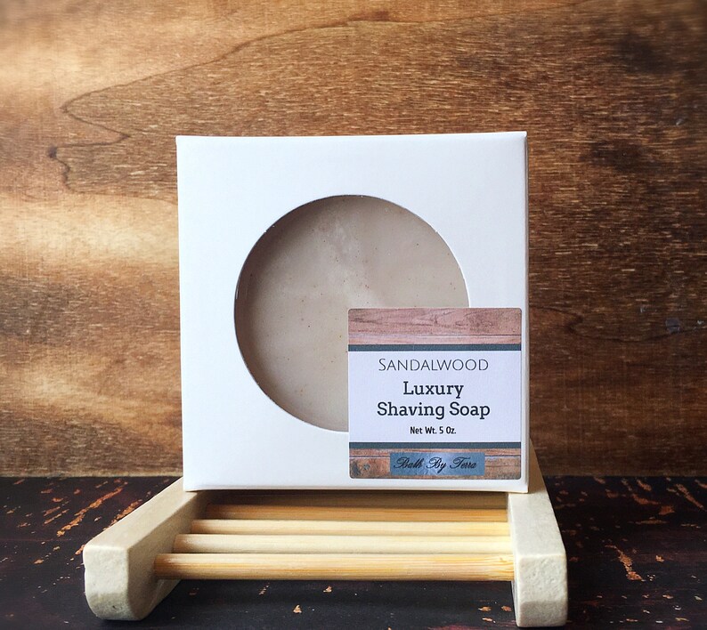 Mens Shaving Luxury Soap With Wooden Soap Dish Etsy