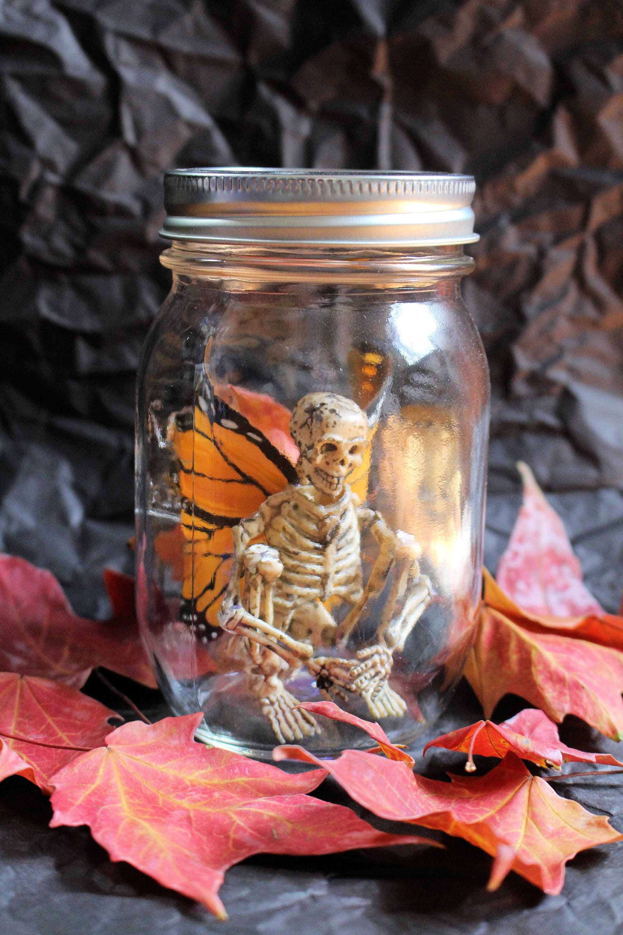 Skeleton Hand Mason Jar Craft