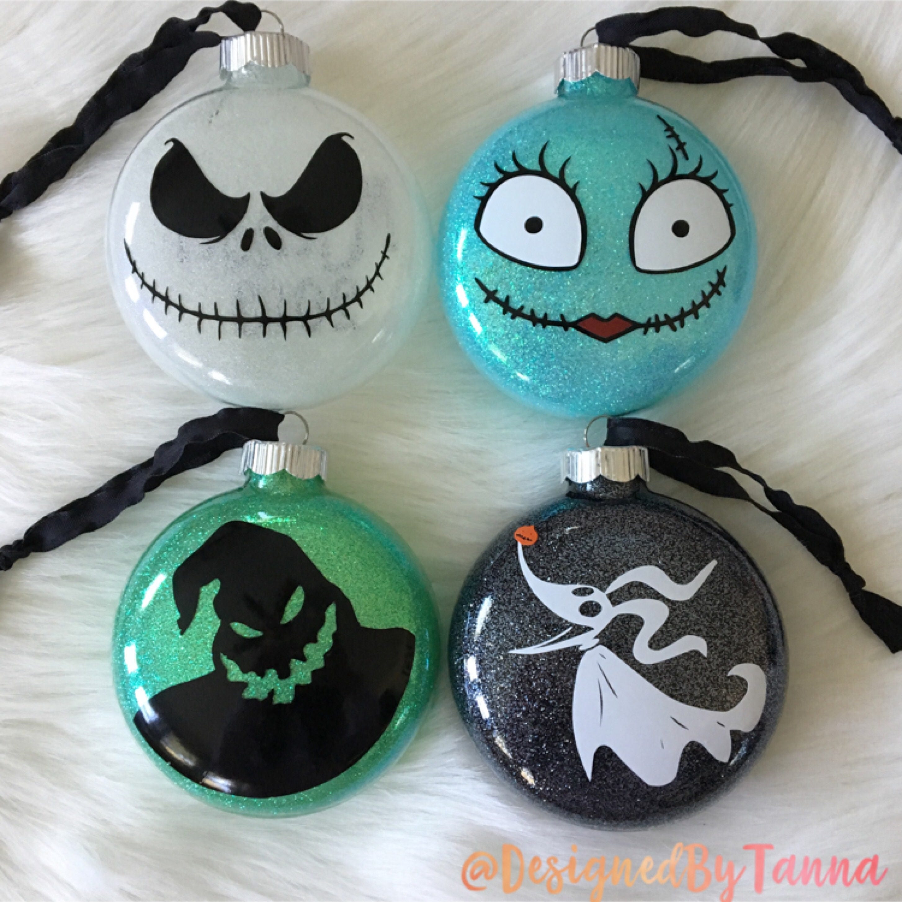 Nightmare before Christmas inspired christmas ornaments set | Etsy