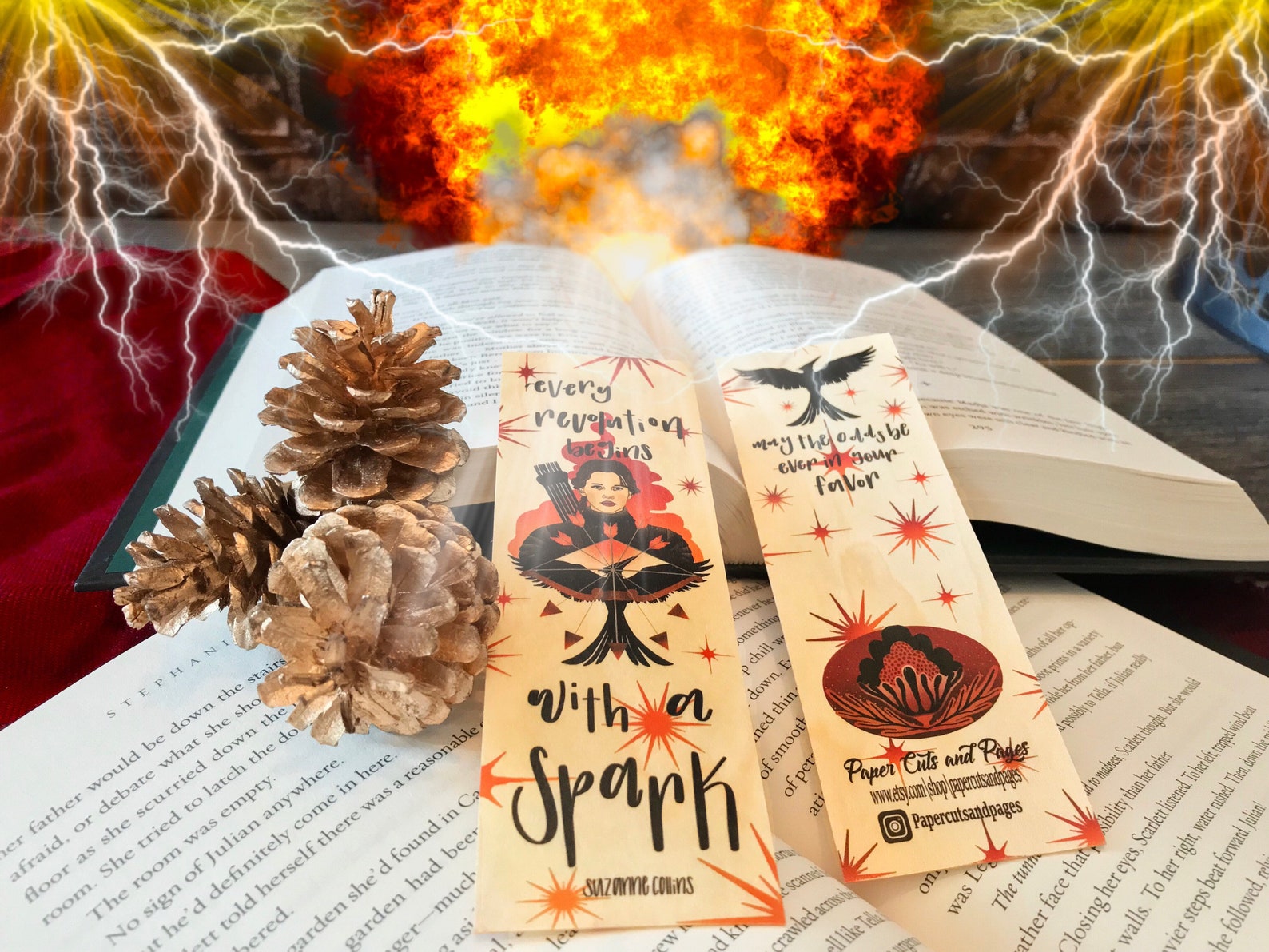 Hunger Games wooden bookmark | Etsy