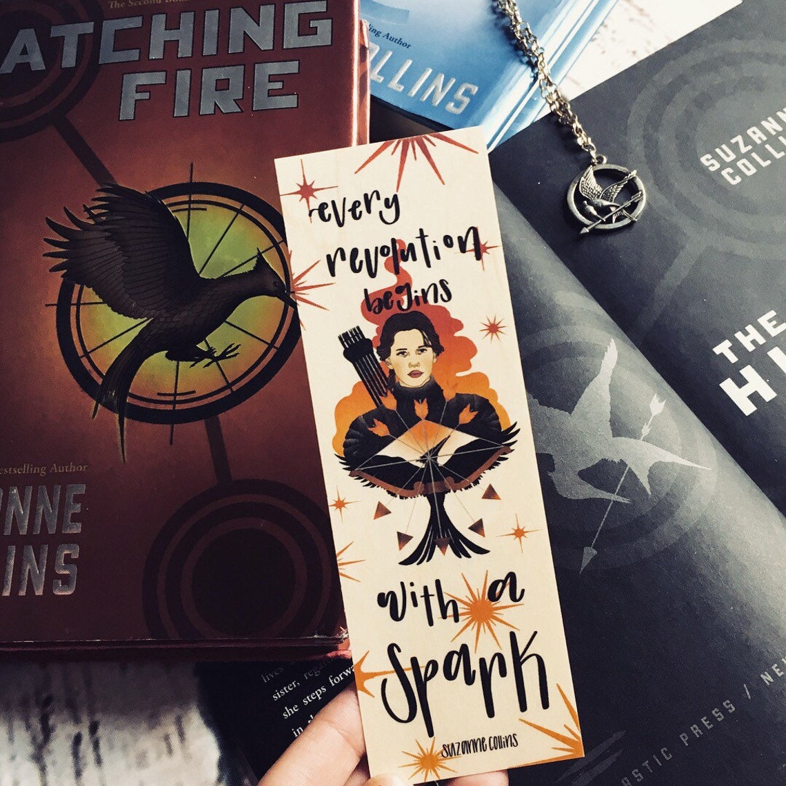 Hunger Games wooden bookmark | Etsy