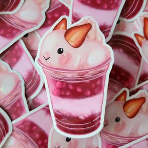 Strawberry Bun Sticker