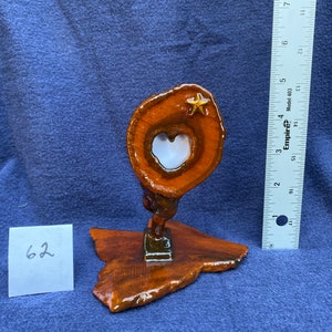 Small Standing Wood Frame with bronze star