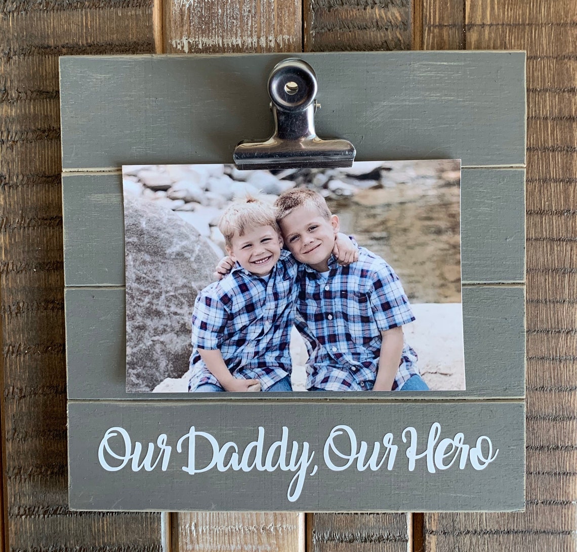 Dad Frame Wood Frame HandPainted and Weathered with Etsy