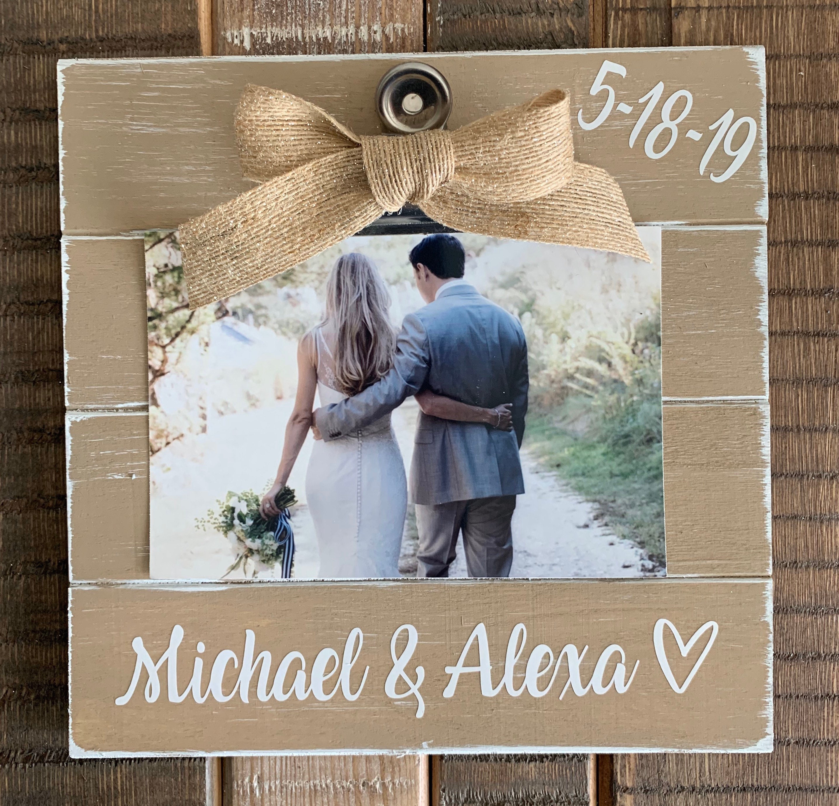 Personalized Couple Wood Frame HandPainted with Etsy