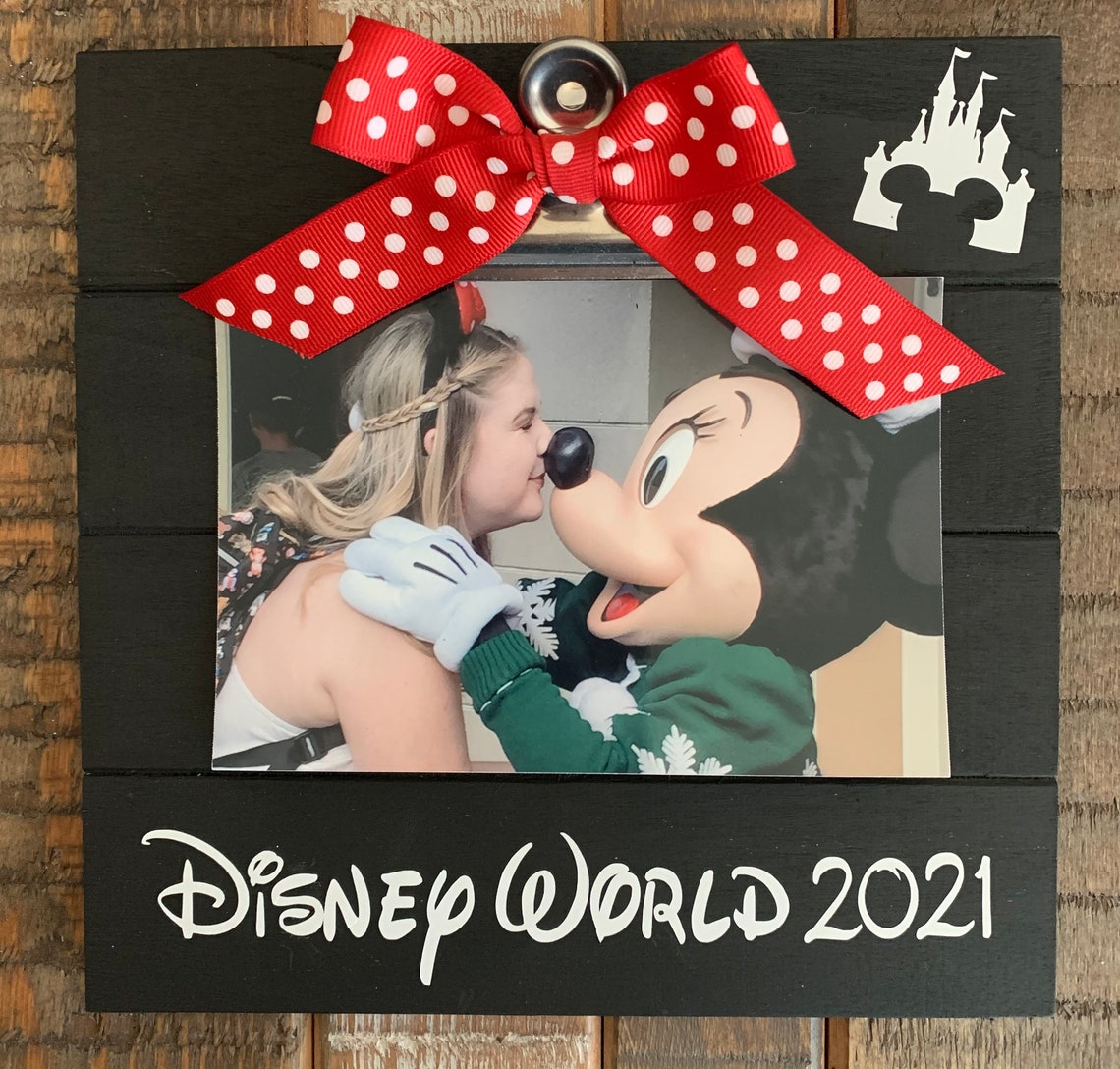 Minnie Mouse Frame. Wood frame painted with a cute Minnie Etsy