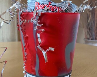 TeamCups - Scarlet and Grey 16-oz. Silicone Pint Cup for Ohio State Buckeyes