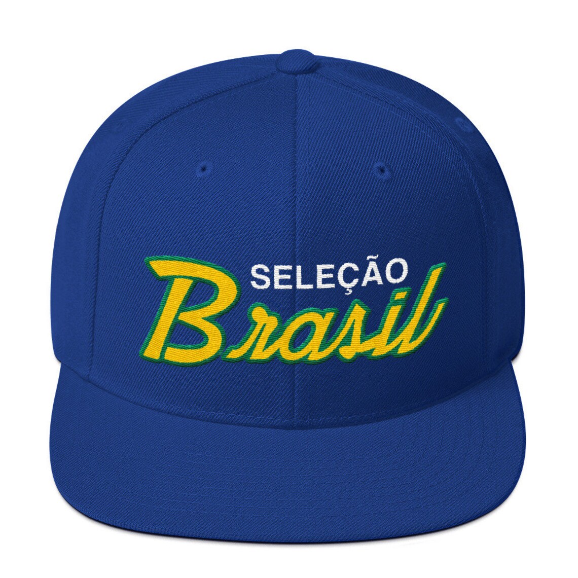 Brasil National Team Football Soccer Official Adult Size Snap Back Flat Brim Hat
