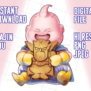 Majin Buu Digitale Download Afbeelding Dragonball z Afbeelding Majin Buu Decal Afbeelding