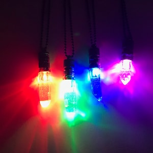 Light Up Bead Necklaces (Set of 12) Glowing LED Beaded Necklaces