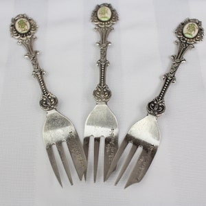 Knights of Anubis 1960 Hors D&#39;oeuvres Forks with Knife Edge Mardi Gras Krewe Favor New Orleans Lousiana