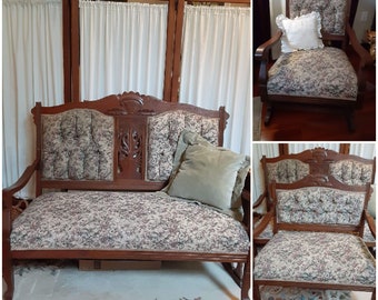 Three Piece Eastlake Parlor Set - LOCAL PICKUP ONLY