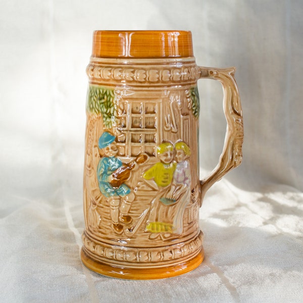 Ceramic Beer Stein "lieb und lied - froh gemüt" - Vintage Japan