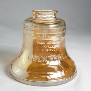 Glas Liberty Bell Bank - Iriserend Carnaval Glas