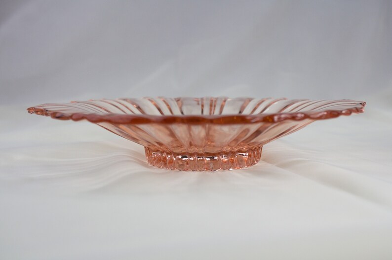 Pink Depression Glass Candy Dish Footed old Cafe Anchor Hocking Etsy