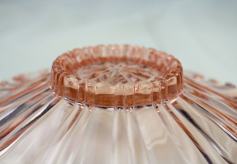 Pink Depression Glass Candy Dish Footed old Cafe Anchor Hocking Etsy