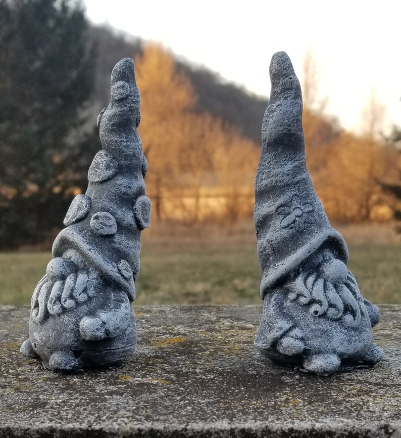 5 tall concrete garden gnomes. Pair of garden gnome | Etsy