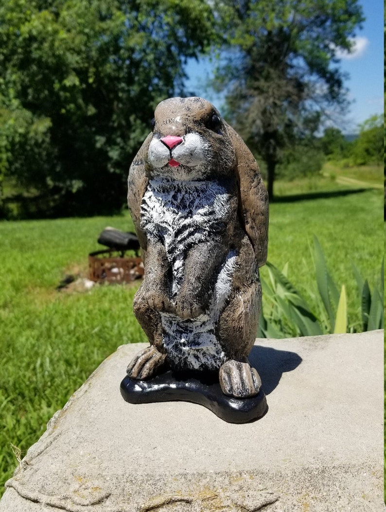 Concrete bunny rabbit bunny statue rabbit yard | Etsy