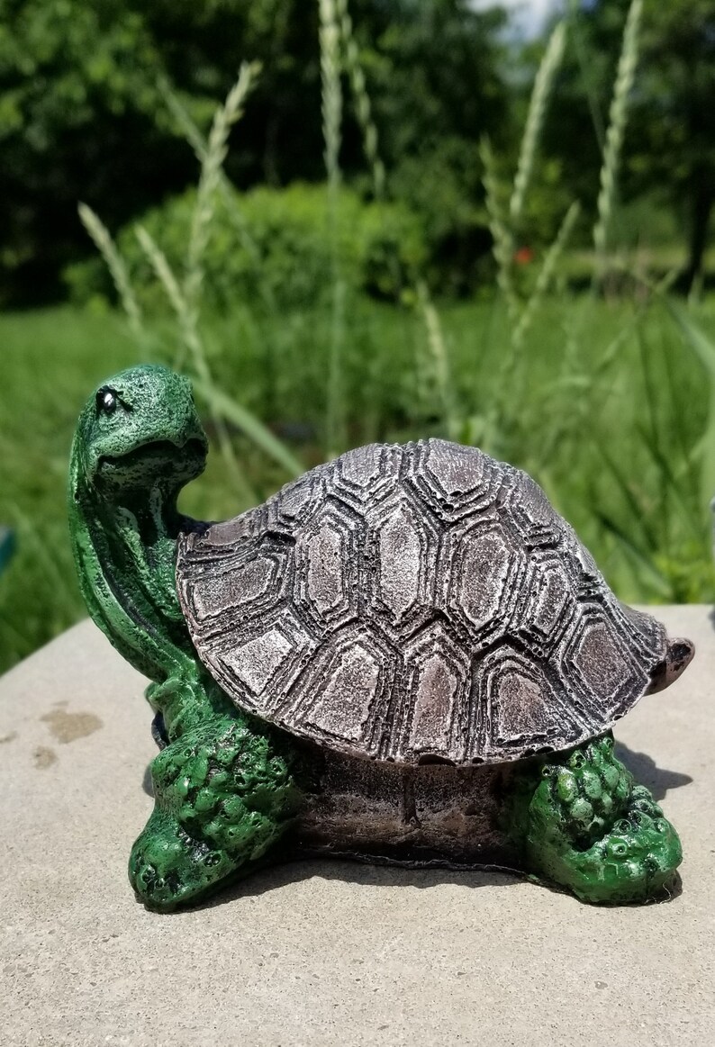 Concrete turtle statue cement turtle tortuous turtle garden Etsy